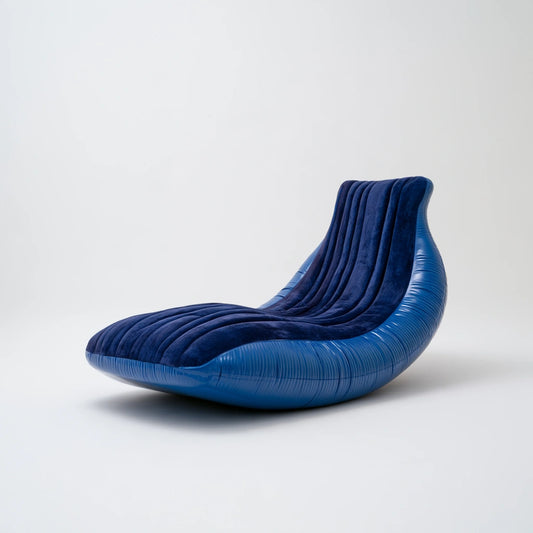 Verstelbare ligstoel, kleur blauw