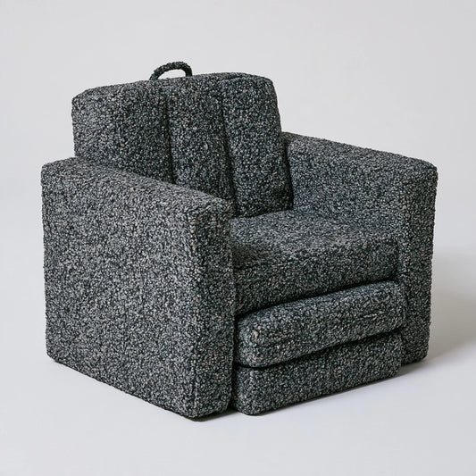 Gestoffeerde stoel, kleur grijs