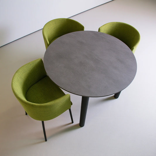 Eetkamerset met tafel en stoelen, kleur grijs